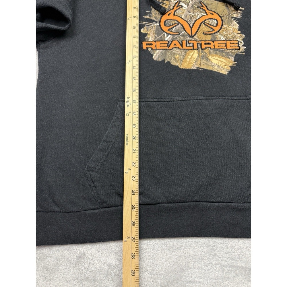 Realtree By Staghorn Creek Mens XL Black Fleece Pullover Hoodie Graphic Pocket - Picture 5 of 6